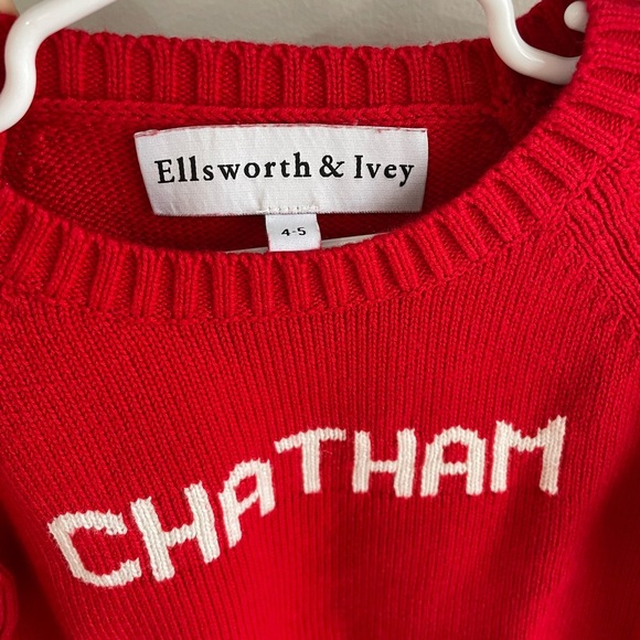 Ellsworth and Ivey Kid’s Chatham Sweater - Red - Size 4-5 - Picture 2 of 6